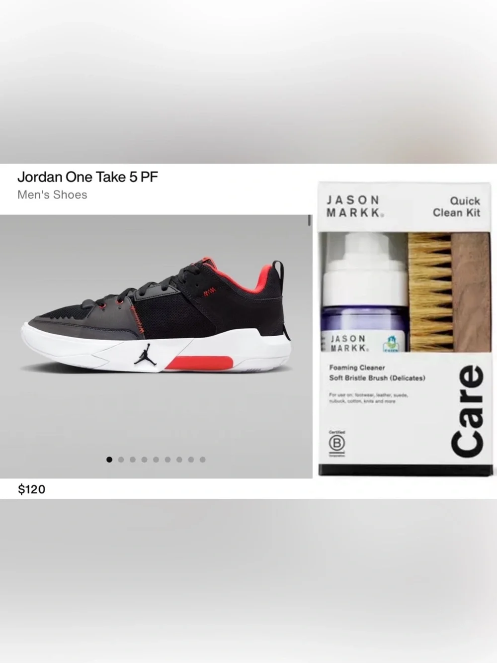 SIZE:9 Nike-Jordan One Take 5 PF ➕ Jason Markk “Quick Clean Kit”